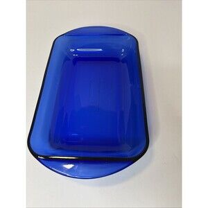 Anchor Hocking 2 Qt Cobalt Blue Glass Baking Dish 8x11x2 Rectangular Oven Pan